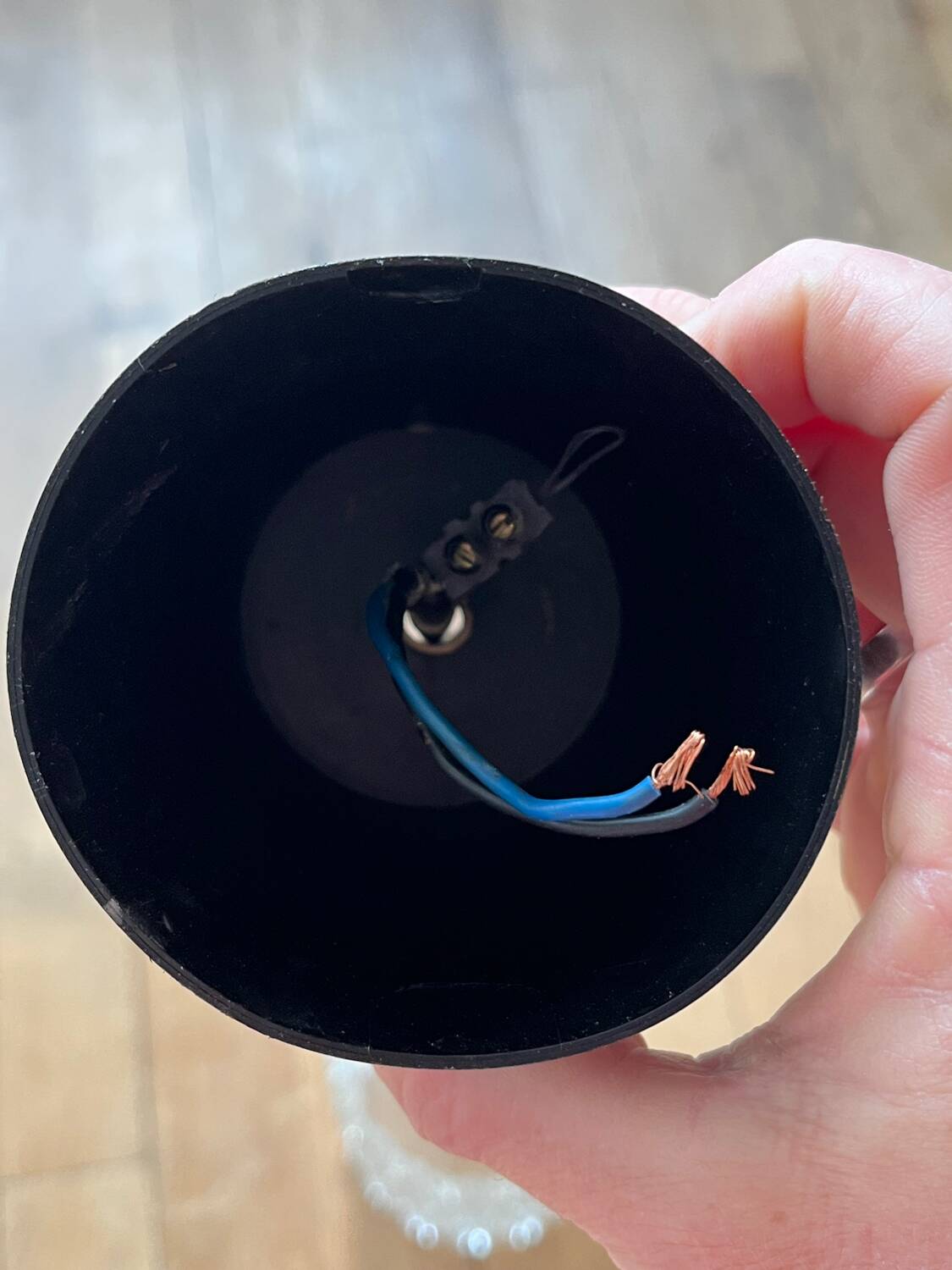 Vintage pendant light in chiseled glass and steel tube from the 70s