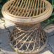 Paire de tabourets rotin vintage
