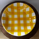 Set of 4 Digoin Sarreguemines Scottish yellow soup plates