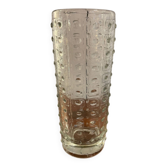 Cylindrical glass vase