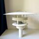 Classic Danish MCM Outdoor Metal Wall Lamp in White