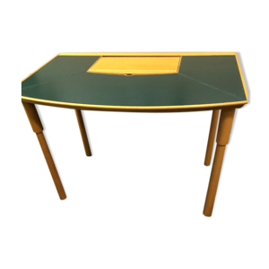 Bureau en bois et cuir