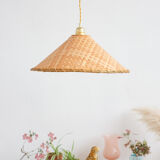 Vintage wicker pendant lamp