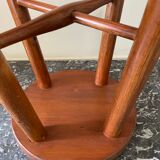 Varnished wooden stool