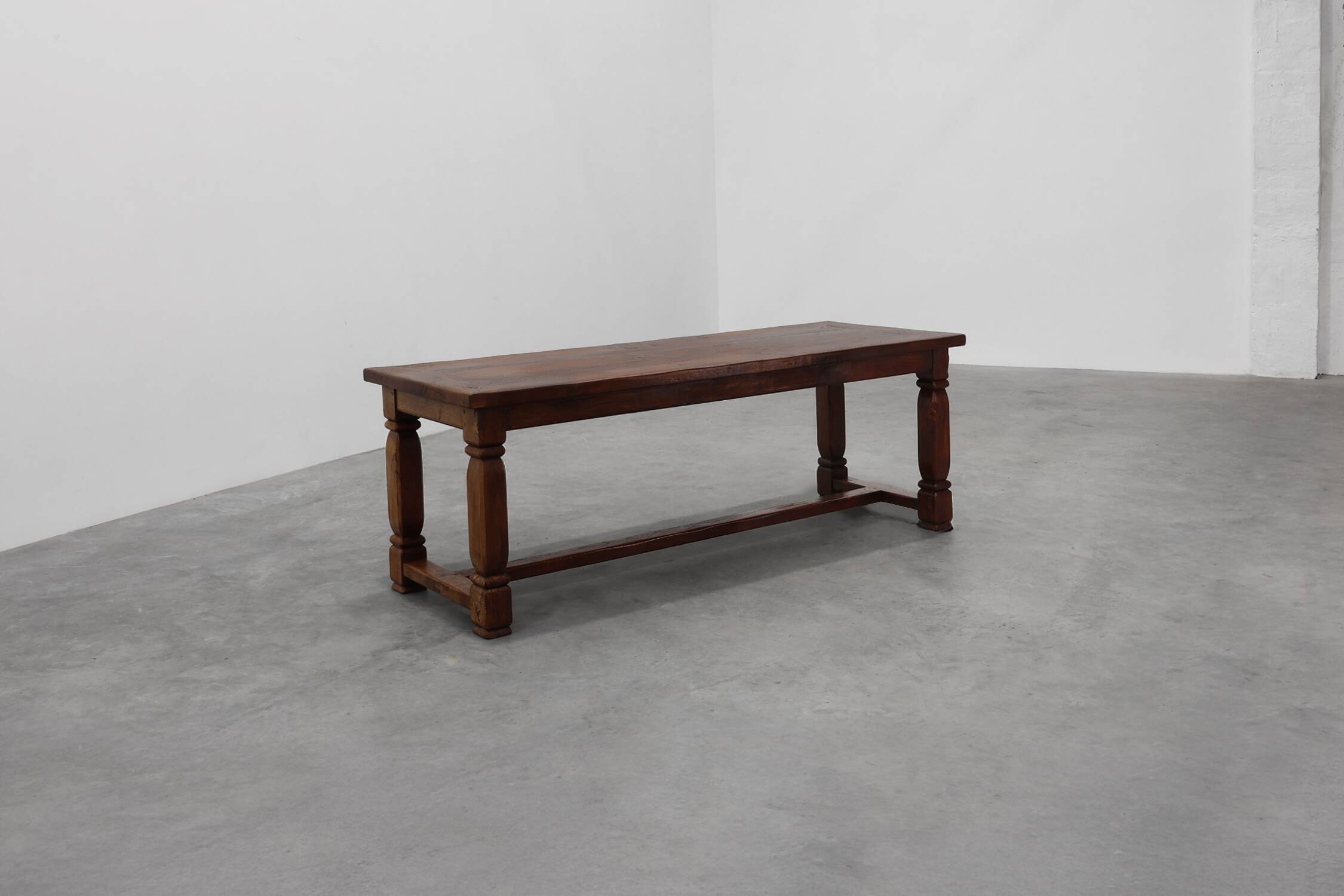 Large French Provincial rustic Oak Table, ca. 1900