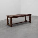 Large French Provincial rustic Oak Table, ca. 1900