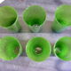 Series of six vintage bubbled glasses