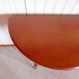 Set of 2 half-moon console tables with drawer - cherry wood - Louis Philippe style
