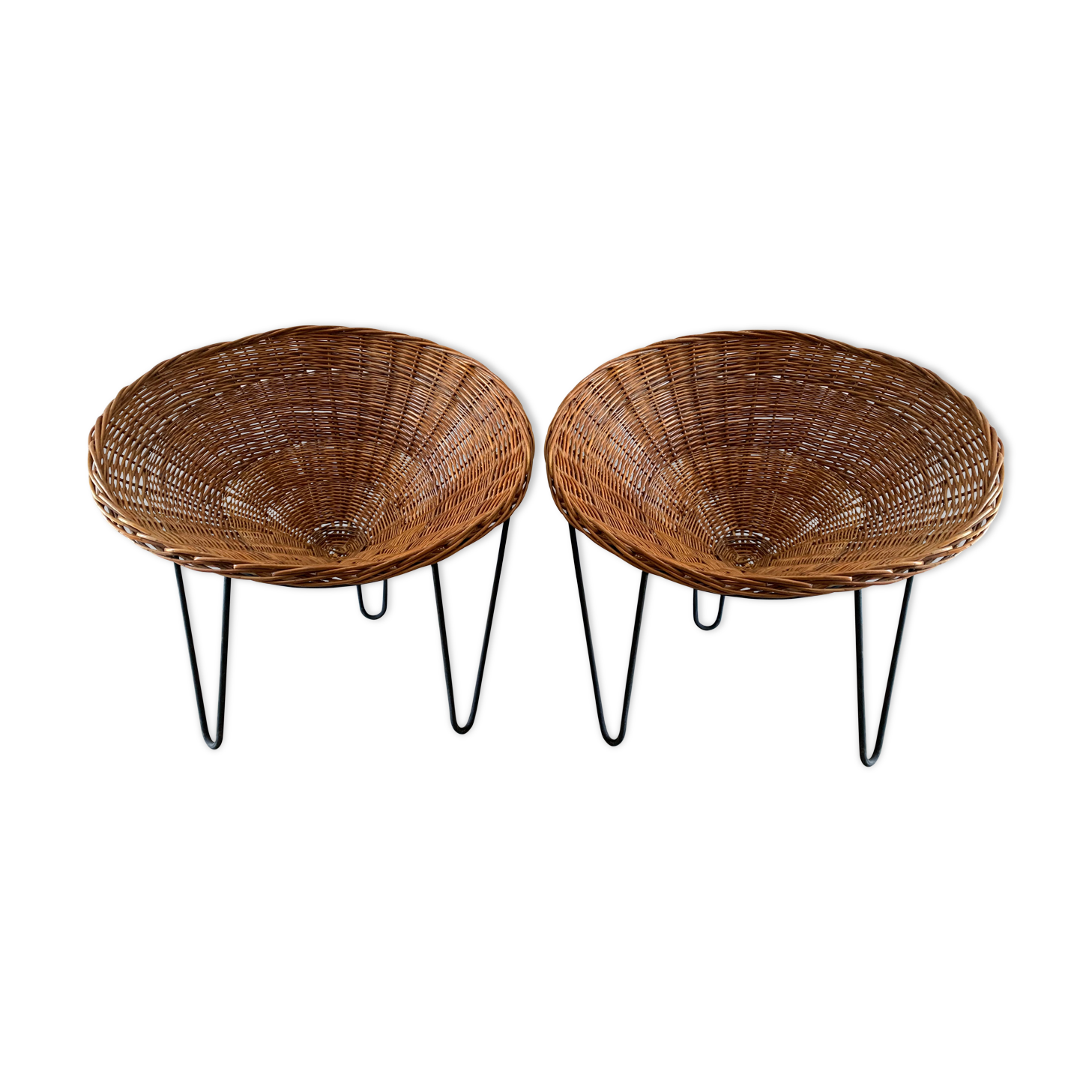 Pair of armchairs "baskets"