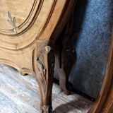 Centre bed Louis XV Baroque curved walnut circa 1850