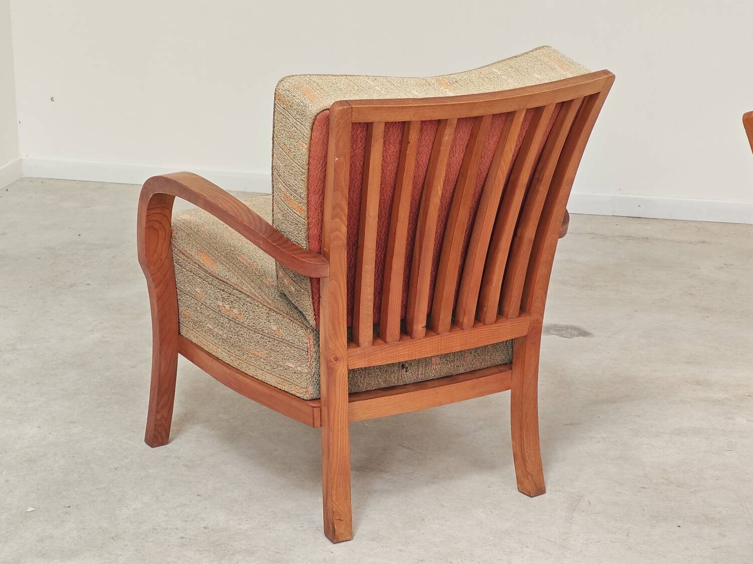 Pair of Krasna Jizba Art Deco solid wood armchairs