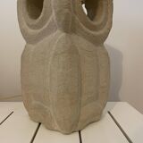 Limestone owl lamp, Albert Tormos, France, 1970s