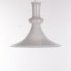 White mouth-blown opaline glass pendant by Michael Bang for Holmegaard, Denmark, 1980s