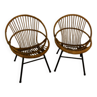 Lot de 2 fauteuils Dirk Rohe Noordewolde années 60