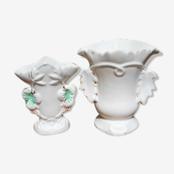 2 porcelain bridal vases
