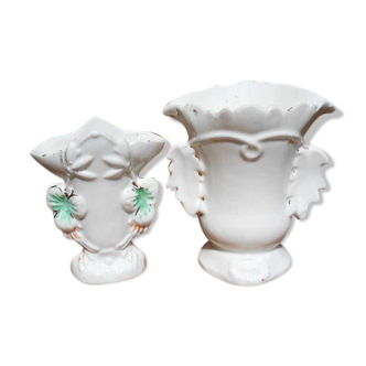 2 porcelain bridal vases