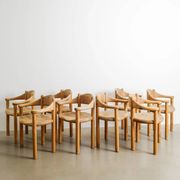 Vintage Danish Set of Eight Rainer Daumiller Wooden Dining Chairs, 1970s