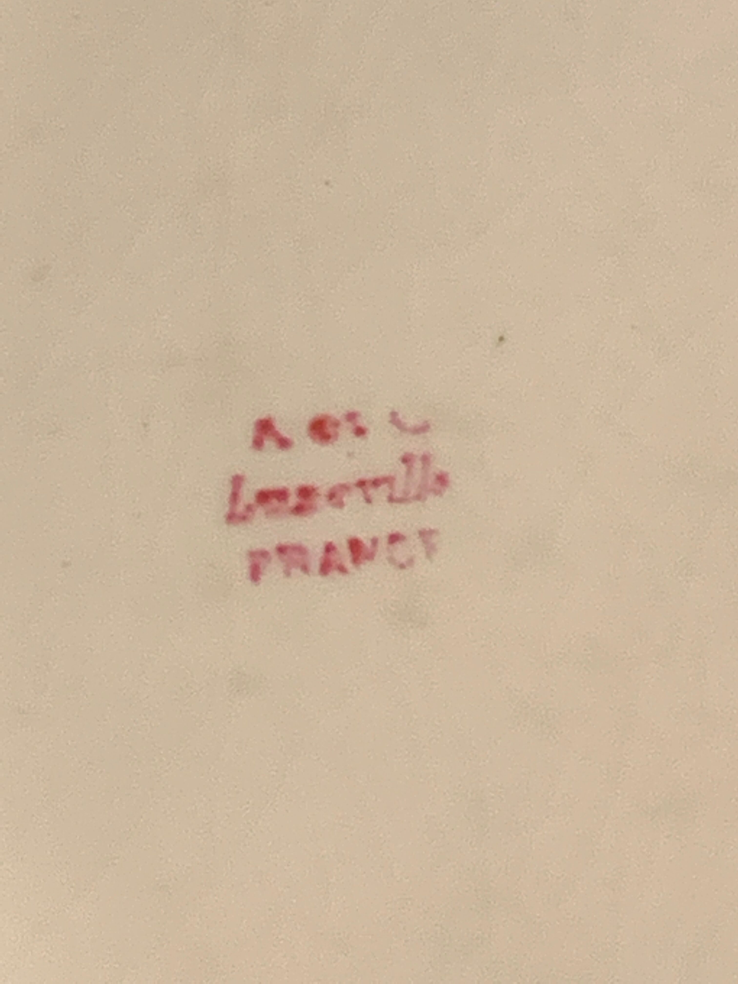 Fruit basket in fine polychrome earthenware KG Lunéville, 1900