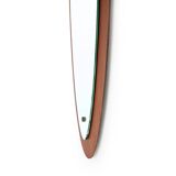 Oval wall mirror in teak, 1960s