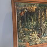 Table school nightingale year 50 with poster virgin forest / tundra