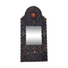 Ancient brutalist oriental wooden mirror 23x53cm