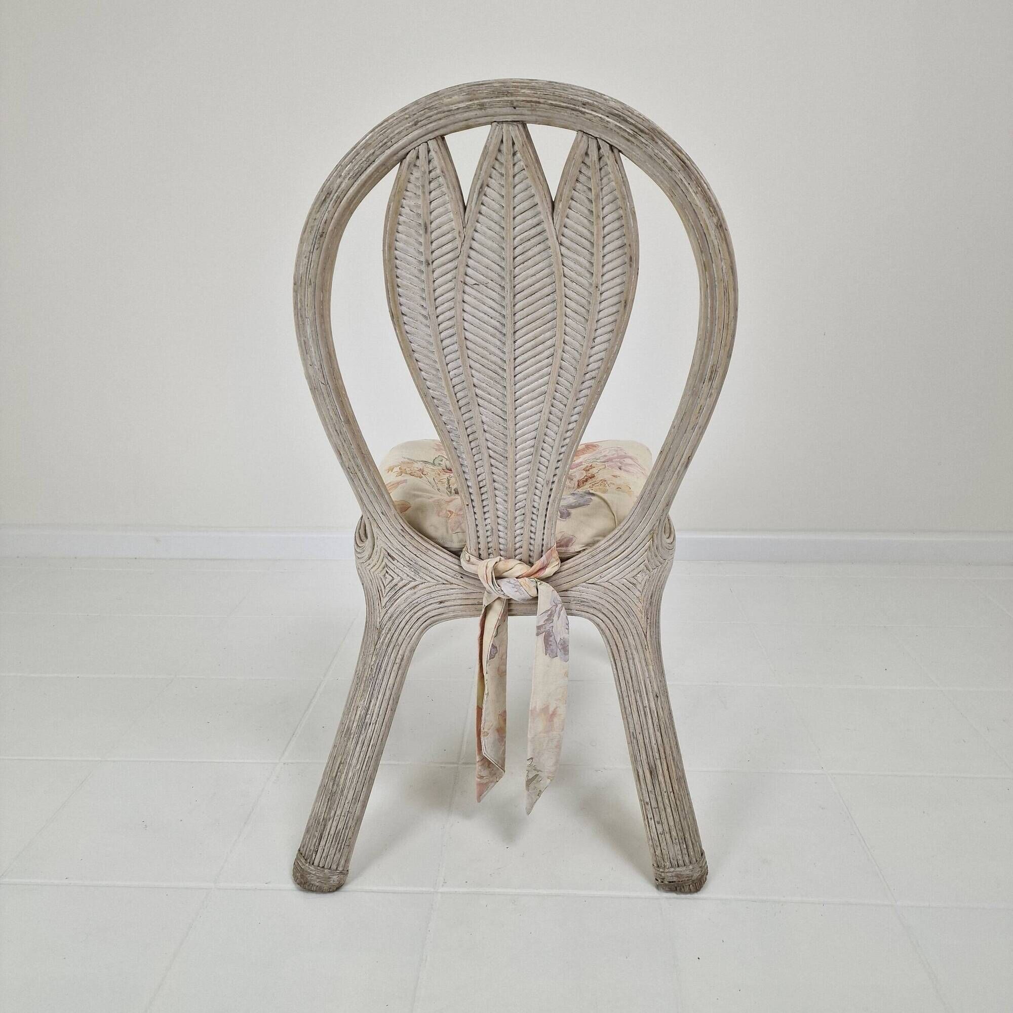 Set of 4 Vintage 'Palm Leaf' Chairs by Vivai del Sud – Hollywood Regency