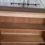 Open bookcase in chene