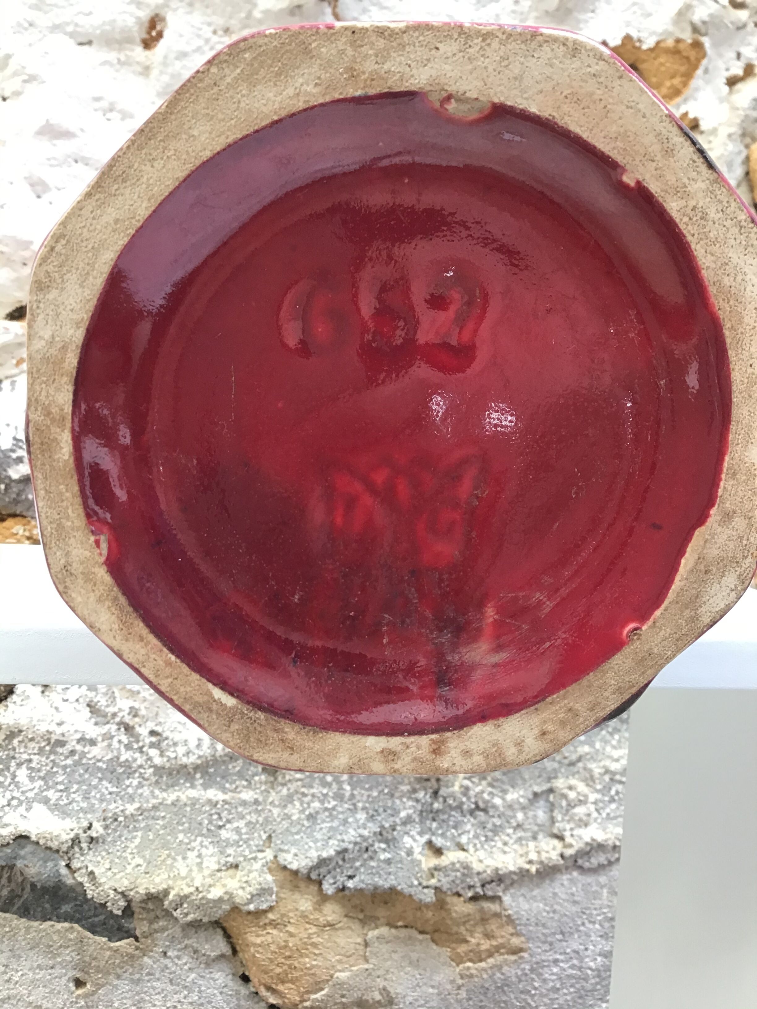 Vase barbotine Vierzon Louis Gueule