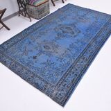 5x8 Blue Handmade Wool Vintage Rug, 163x268Cm SK 2726