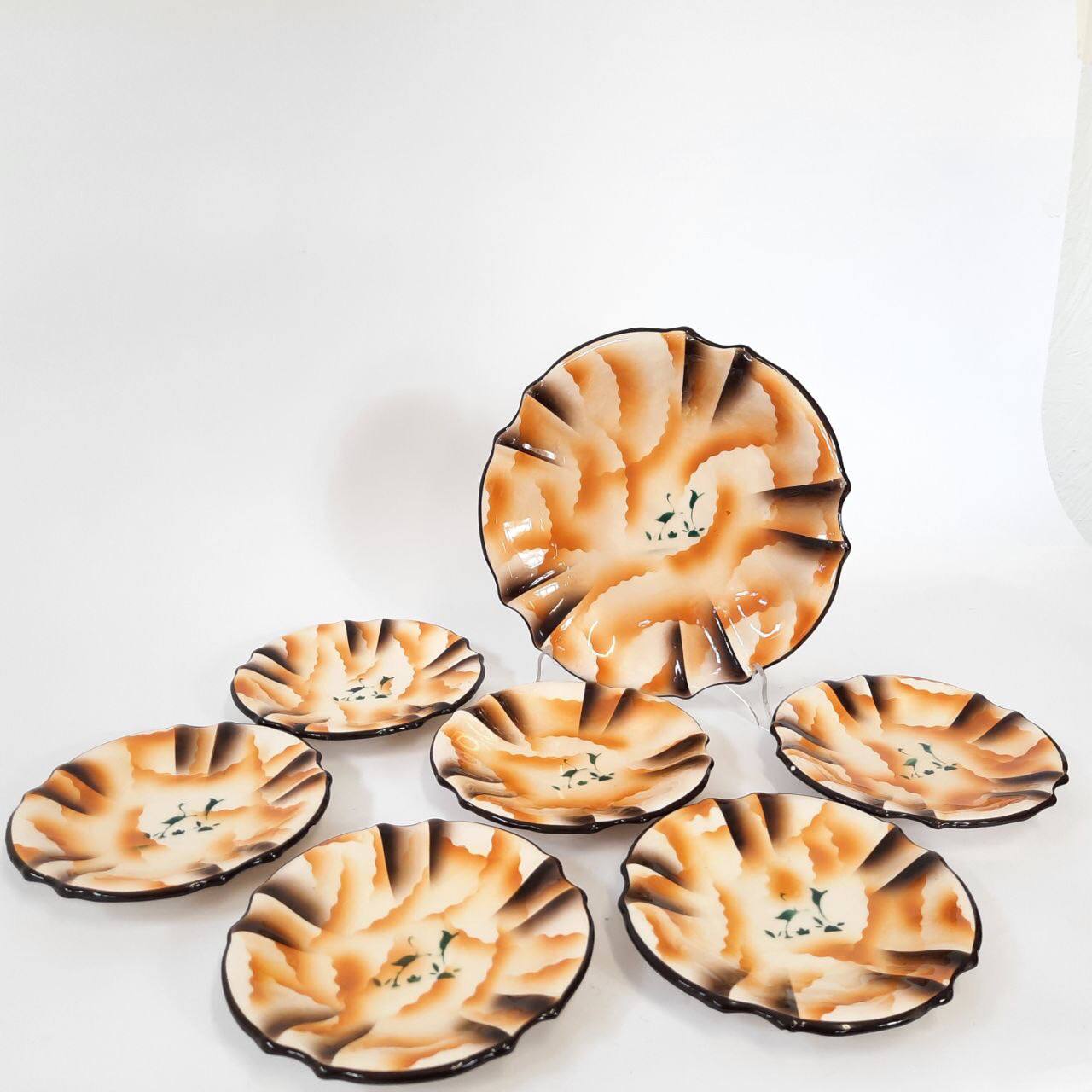 Futurist dessert set, silkscreened, 1930s