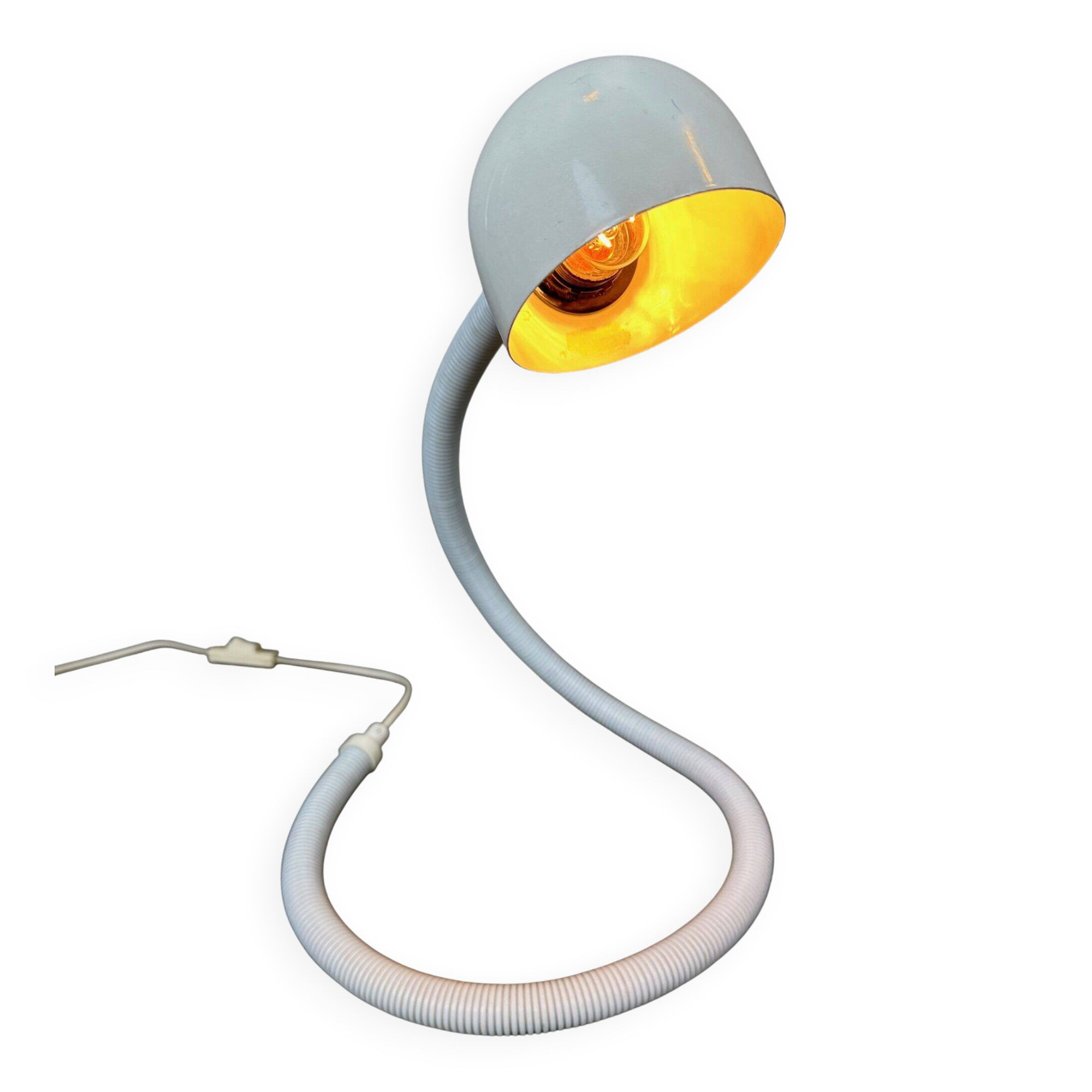 Vintage 'Snake' lamp – White