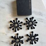 4 "Spider" candle holders by Jens Quistgaard for Dansk Designs, Scandinavian 1960s.