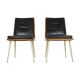 Pair of Boomerang Easy Chair by Hans Mitzlaff for Eugen Schmidt in Leather