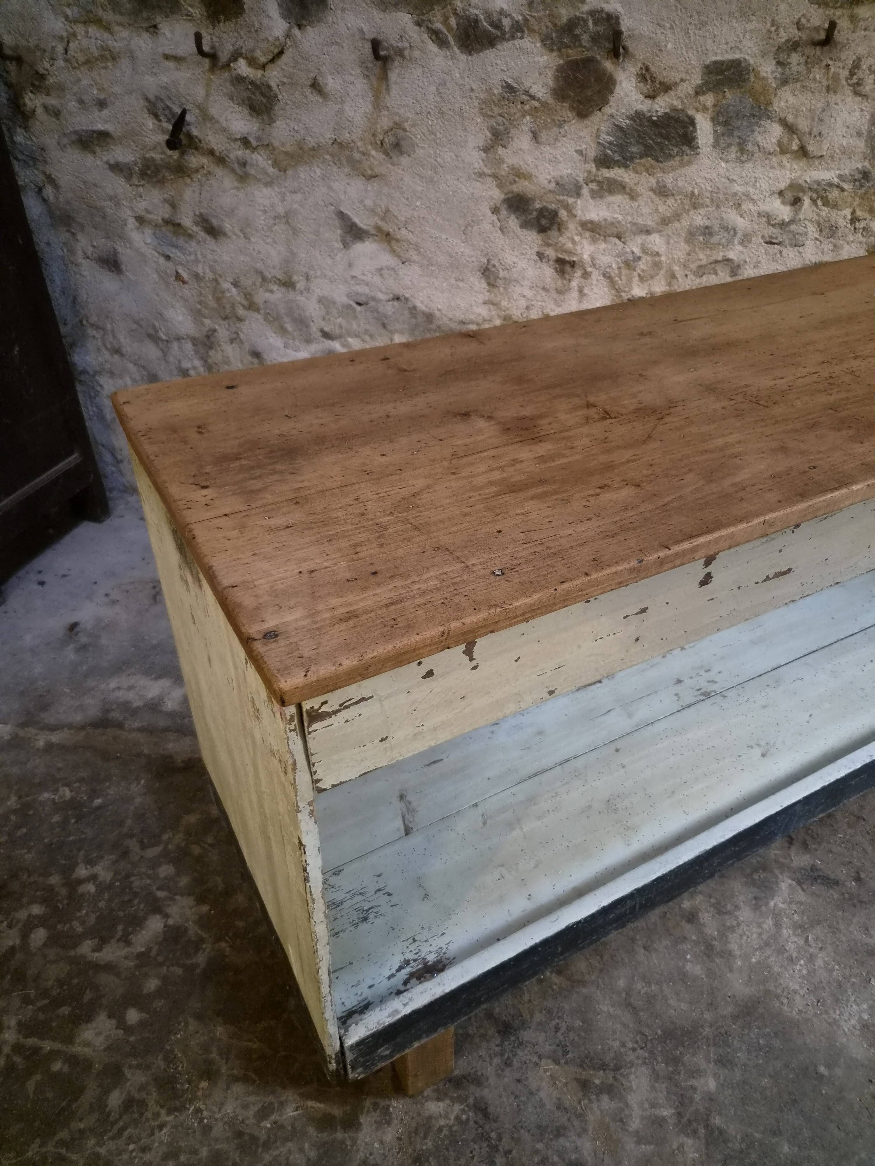 Table de drapier vintage / Îlot de cuisine – Années 1930