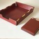 Vintage quilted leather desk set design 70 years