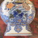 Vase, porcelain potiche from Gien, antique Gien.