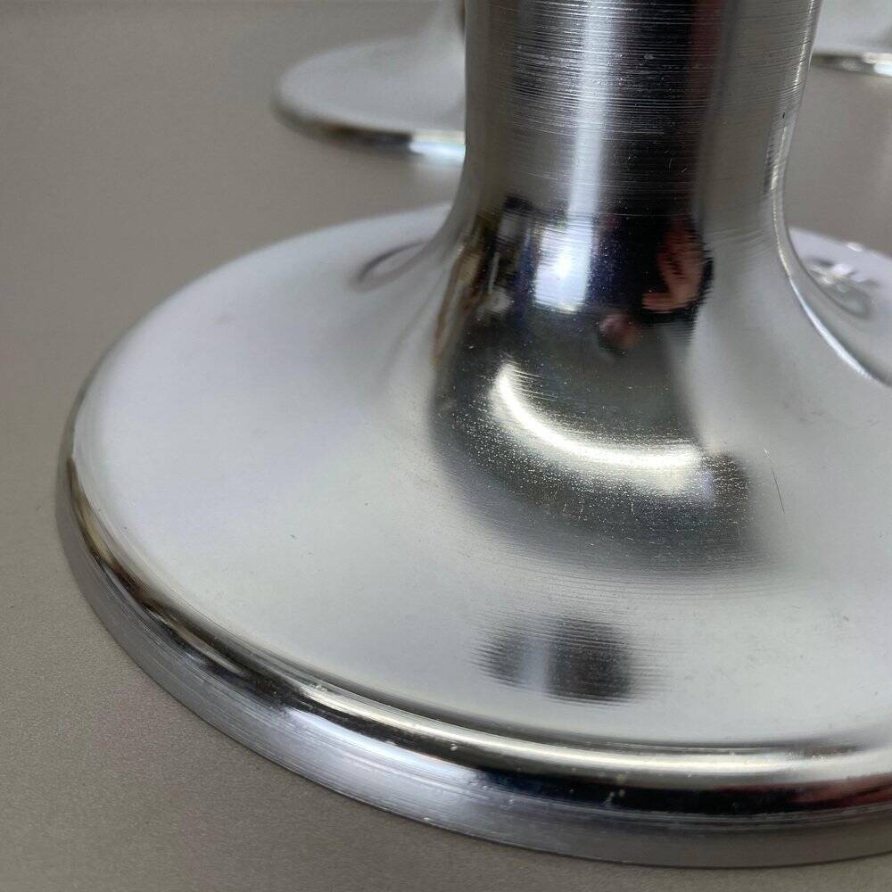 Silver disc wall lamps by Charlotte Perriand, Germany, 1970s, set of 4