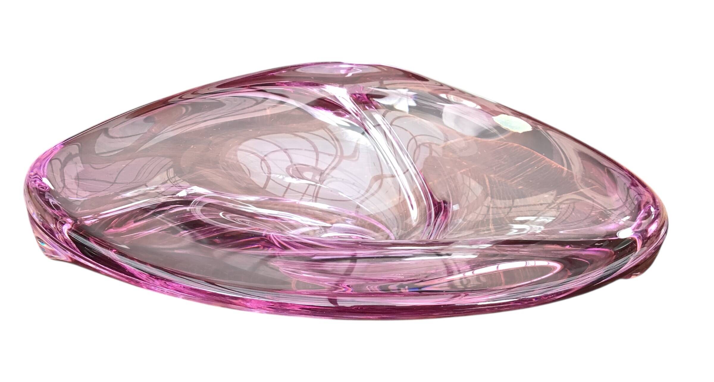 Val Saint-Lambert crystal centrepiece – Wave model circa 1950