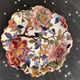 Collection plate gien france peonies, hand painted, vintage