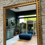 Antique mirror from the 18th century, 166/87.5 cm, copper leaf.