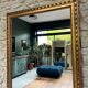 Antique mirror from the 18th century, 166/87.5 cm, copper leaf.