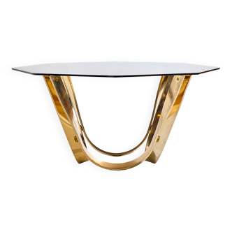 Brass coffee table by Roger Sprunger for Dunbar