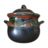 Numbered red and green sugar bowl