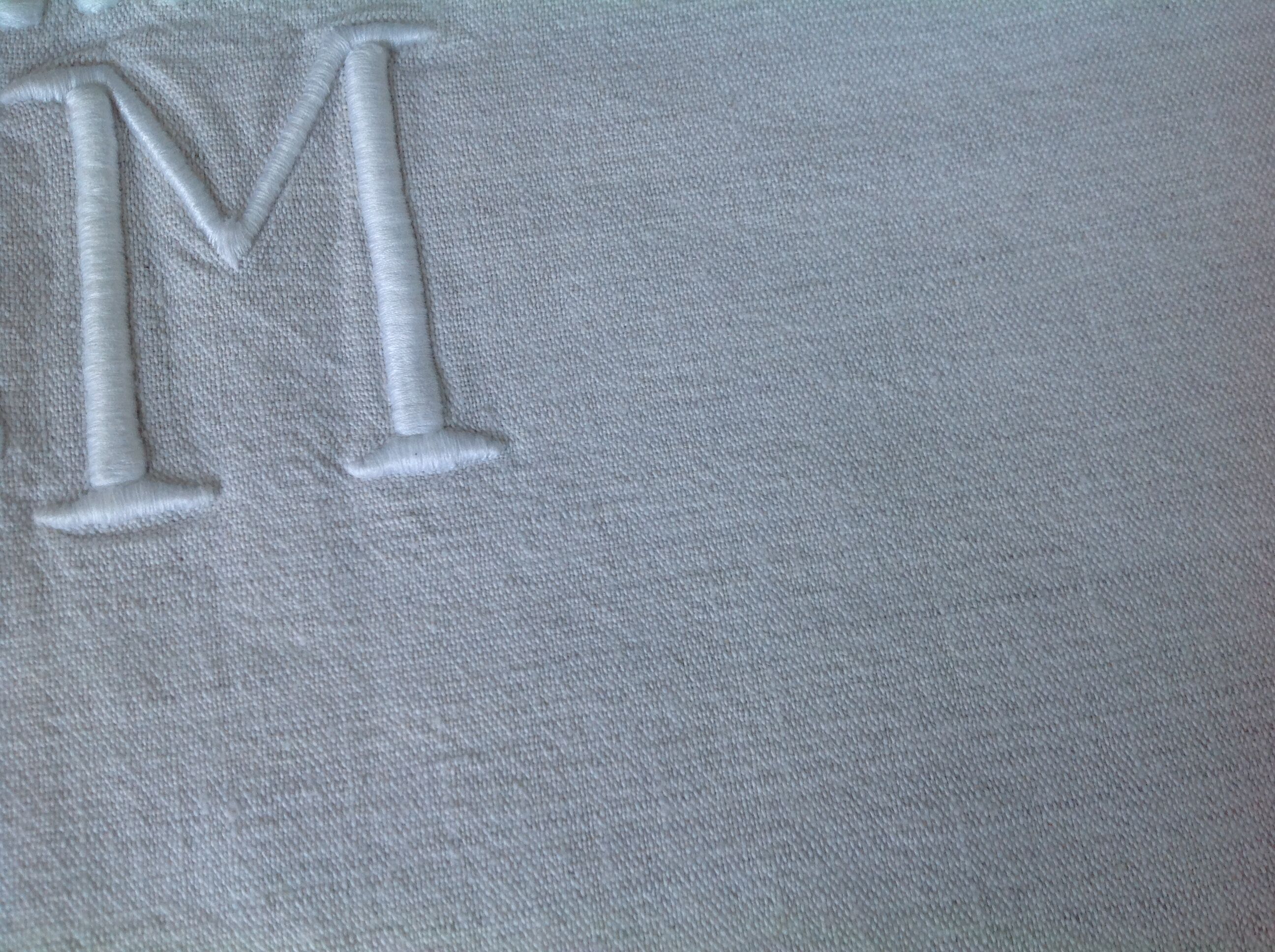 Lin sheet, embroidered and hand crocheted - 200 x 260 cm