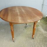 Cherry wood shuttered table.