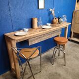 Old workbench, bar counter, high table, console