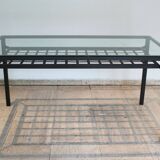 Glass and black metal table – sleek and contemporary design