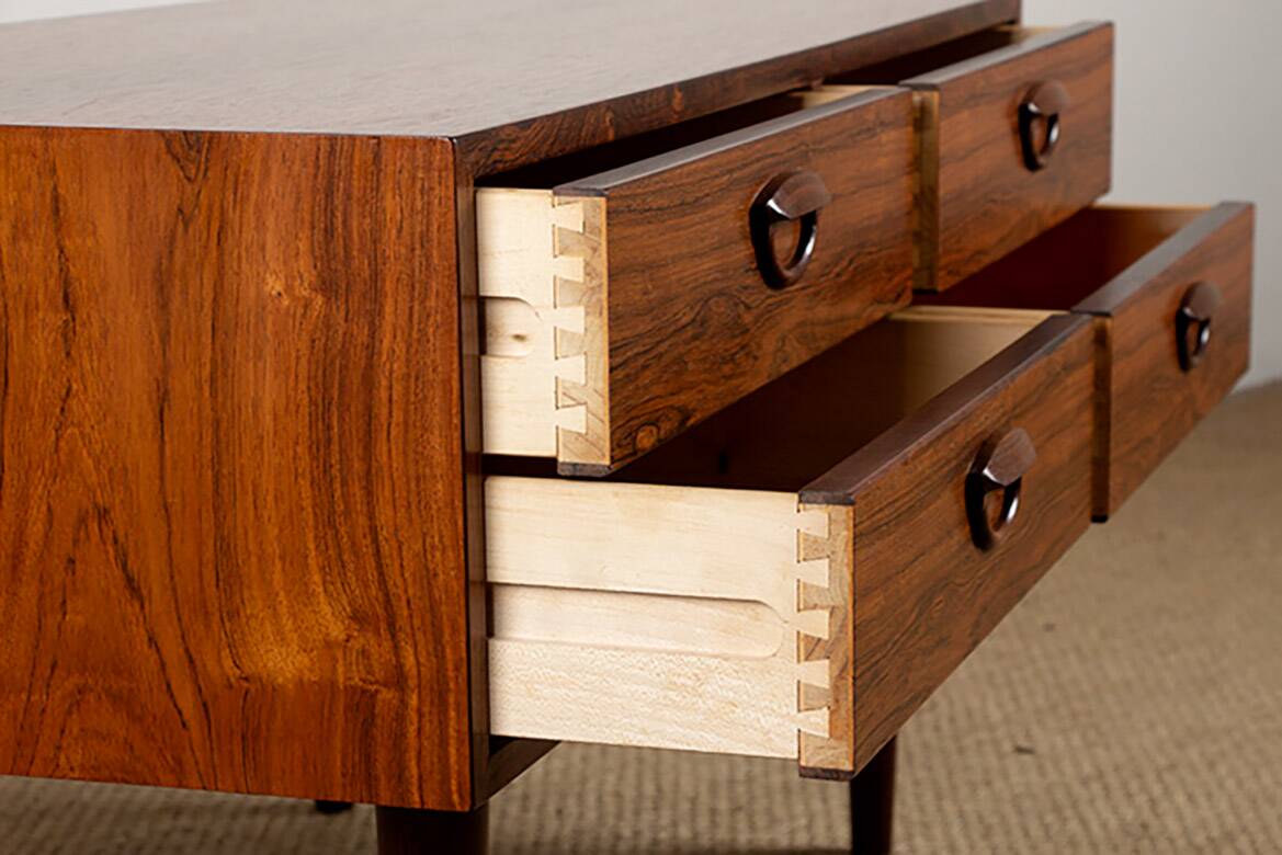 Danish Rosewood Chest of Drawers by Kai Kristiansen/Feldballe Møbelfabrik.