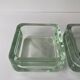Solid square ashtray made of thick glass