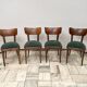 Set of 4 Thonet Chairs, 1950s, Czechoslovakia